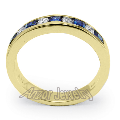 18k Yellow Gold Sapphire Ring