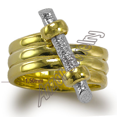 18k solid Gold Spiral Twig Ring for Lady