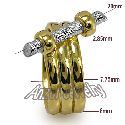 18k solid Gold Spiral Twig Ring for Lady