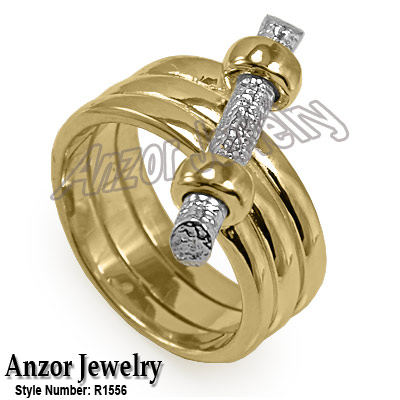 14k Gold Spiral Twig Ring