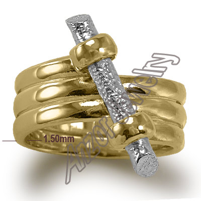 14k Gold Spiral Twig Ring