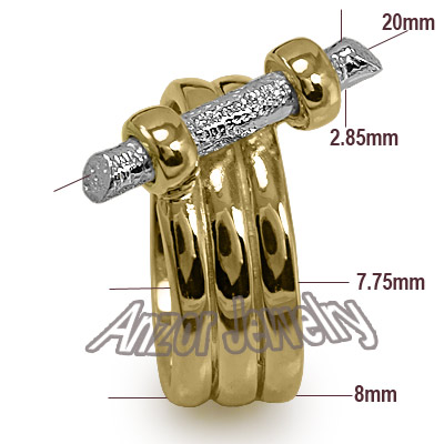 14k Gold Spiral Twig Ring
