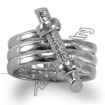 14k Gold Spiral Twig Ring