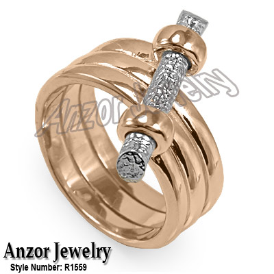 14k Gold Spiral Twig Ring
