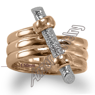 14k Gold Spiral Twig Ring