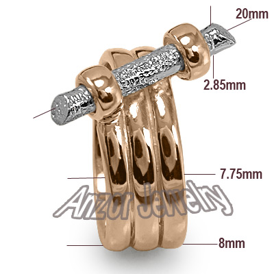 14k Gold Spiral Twig Ring