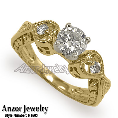 14k Gold Diamond Engagement Ring