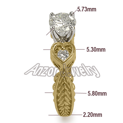 14k Gold Diamond Engagement Ring