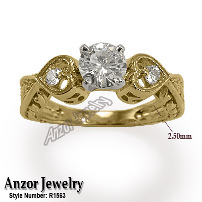 14k Gold Diamond Engagement Ring