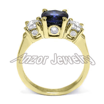 18k Gold Sapphire and Diamond Ring