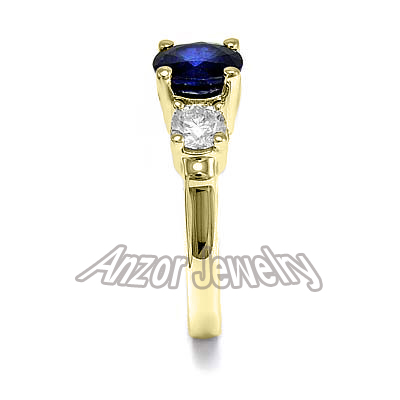 18k Gold Sapphire and Diamond Ring