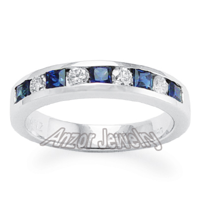 14k White Gold Sapphire Ring
