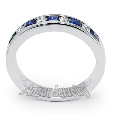 14k White Gold Sapphire Ring