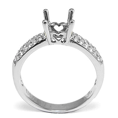 14k White Gold Diamond Ring Setting