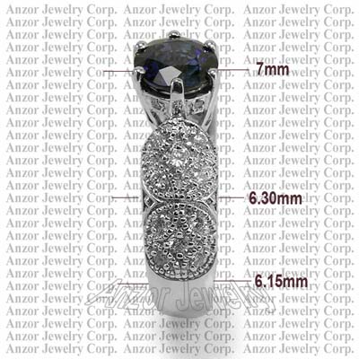14k Gold Diamond & Sapphire Engagement Ring