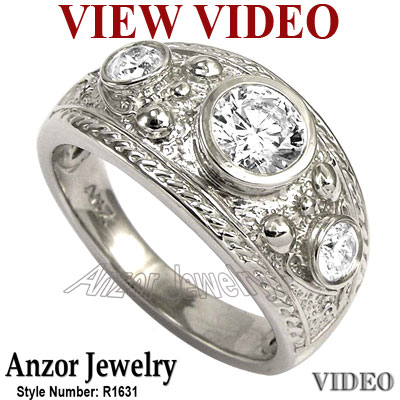 Men's Ring Genuine 1.20ct Diamond 14k Gold
