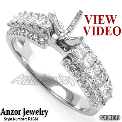 10k Gold Diamond Engagement Ring Semi-Mount