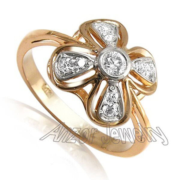 Russian Style CZ Ring Sterling Silver Ring