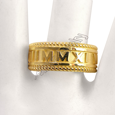 Women's 14k Gold Roman Design Numero Ring