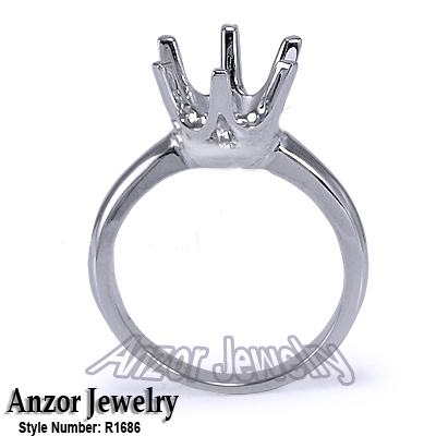 Platinum Six-Prong Classic Ring for 3 carat stone