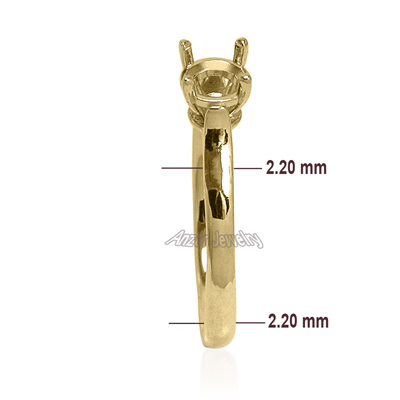 14k Yellow Gold Engagement Ring Setting