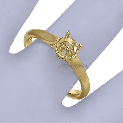 14k Yellow Gold Engagement Ring Setting
