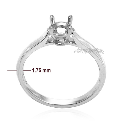 18k White Gold Engagement Ring Setting