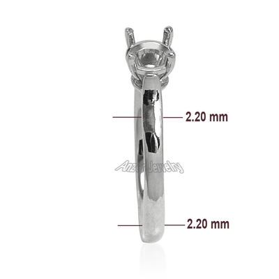 18k White Gold Engagement Ring Setting