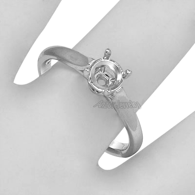 18k White Gold Engagement Ring Setting