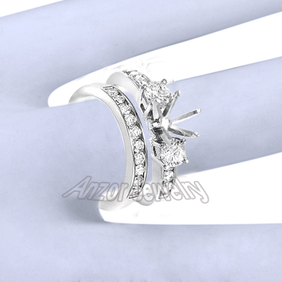 14k Gold Diamond Engagement Ring Set