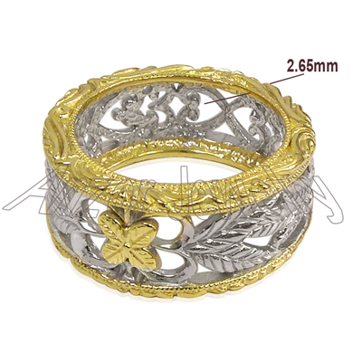 14k Two-Tone Gold Filigree Ring