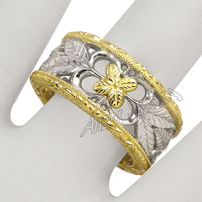14k Two-Tone Gold Filigree Ring
