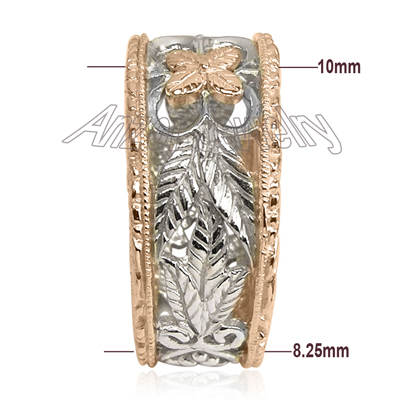 14k Two-Tone Gold Filigree Ring