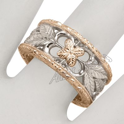 18k Two-Tone Gold Filigree Ring