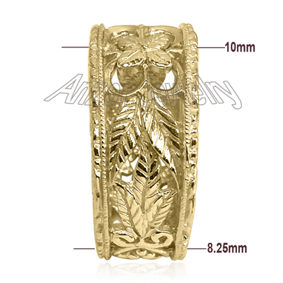 14k Solid Gold Filigree Ring