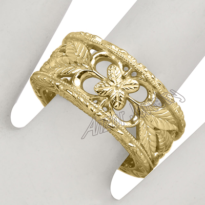 14k Solid Gold Filigree Ring