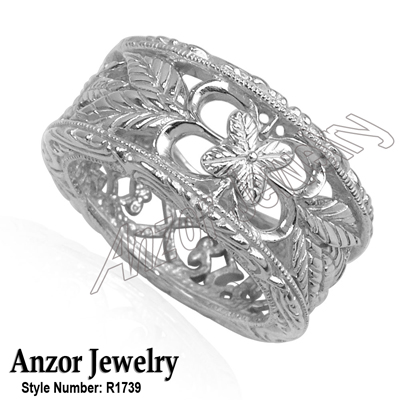 14k Solid Gold Filigree Ring