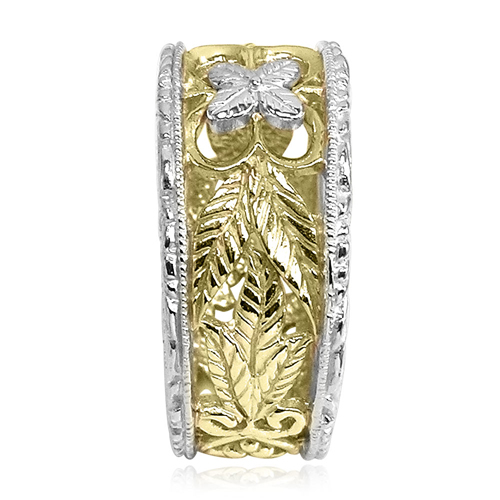 14k Two-Tone Gold Filigree Ring