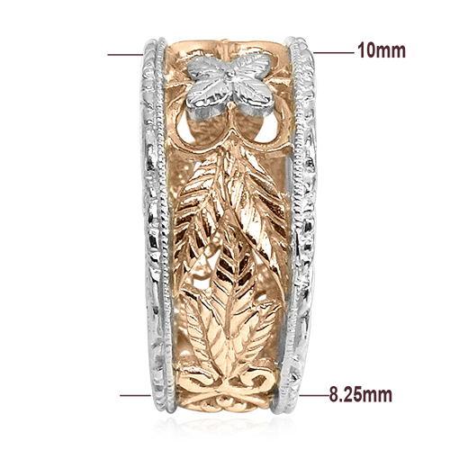 14k Two-Tone Gold Filigree Ring