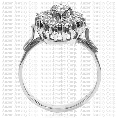 Russian style Diamond Engagement Ring 14k 585