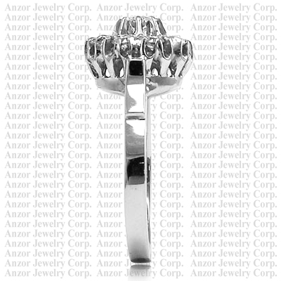 Russian style Diamond Engagement Ring 14k 585