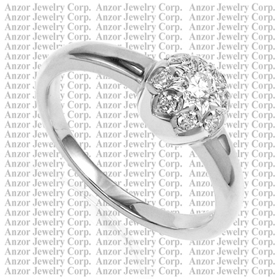 Russian Style Diamond Ring 14k solid Gold