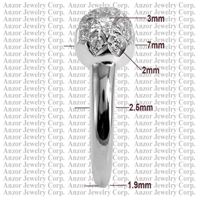 Russian Style Diamond Ring 14k solid Gold