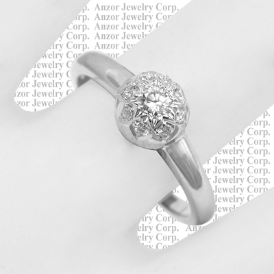 Russian Style Diamond Ring 14k solid Gold