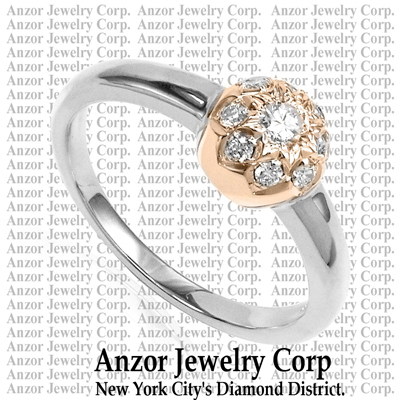 Russian Style Diamond Ring in 14k Gold  585