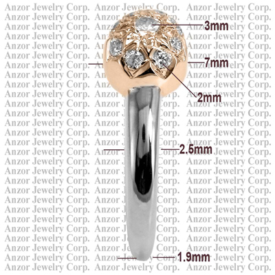 Russian Style Diamond Ring in 14k Gold  585