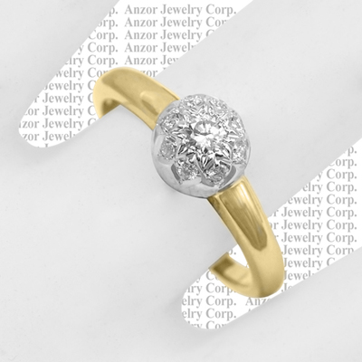 Russian Style Diamond Ring in 14k gold