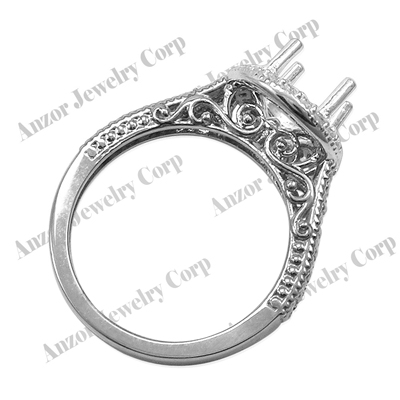 Pave Diamond Setting ring in Platinum 950