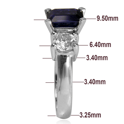 Ceylon Sapphire Diamond Ring in 14k Gold