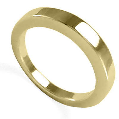 Men's 14k Yellow Gold Plain Wedding Band